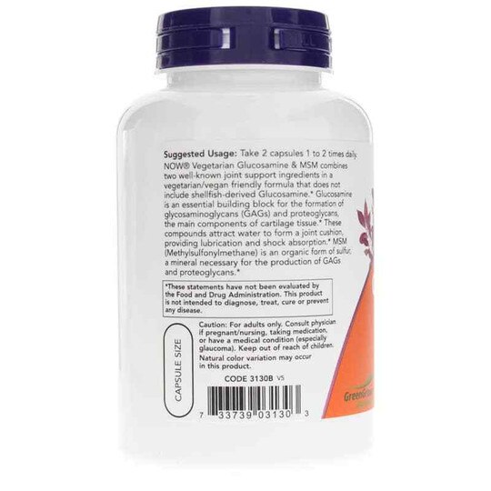 Glucosamine & MSM Vegetarian, NOW